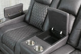 Ash Brown Contemporary Solid Wood Polished Microfiber Power (3Pcs Power Reclining Set) - Ella Furniture