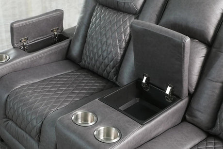Ash Brown Contemporary Solid Wood Polished Microfiber Power (3Pcs Power Reclining Set) - Ella Furniture