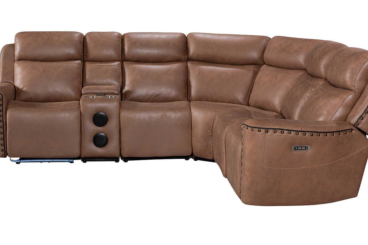 Romi Brown Power Reclining Sectional