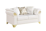 Emma Cream Velvet Living Room Set