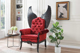 Lucifur Red 64" Tall Accent Chair