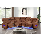 Skyline Brown Caramel Power Reclining Sectional