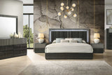 Raven Dark Gray LED Panel Bedroom Set