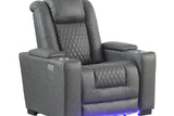 Ash Grey Microfiber 3-Piece Power Reclining Set