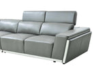 Domo Grey Leather Sectional