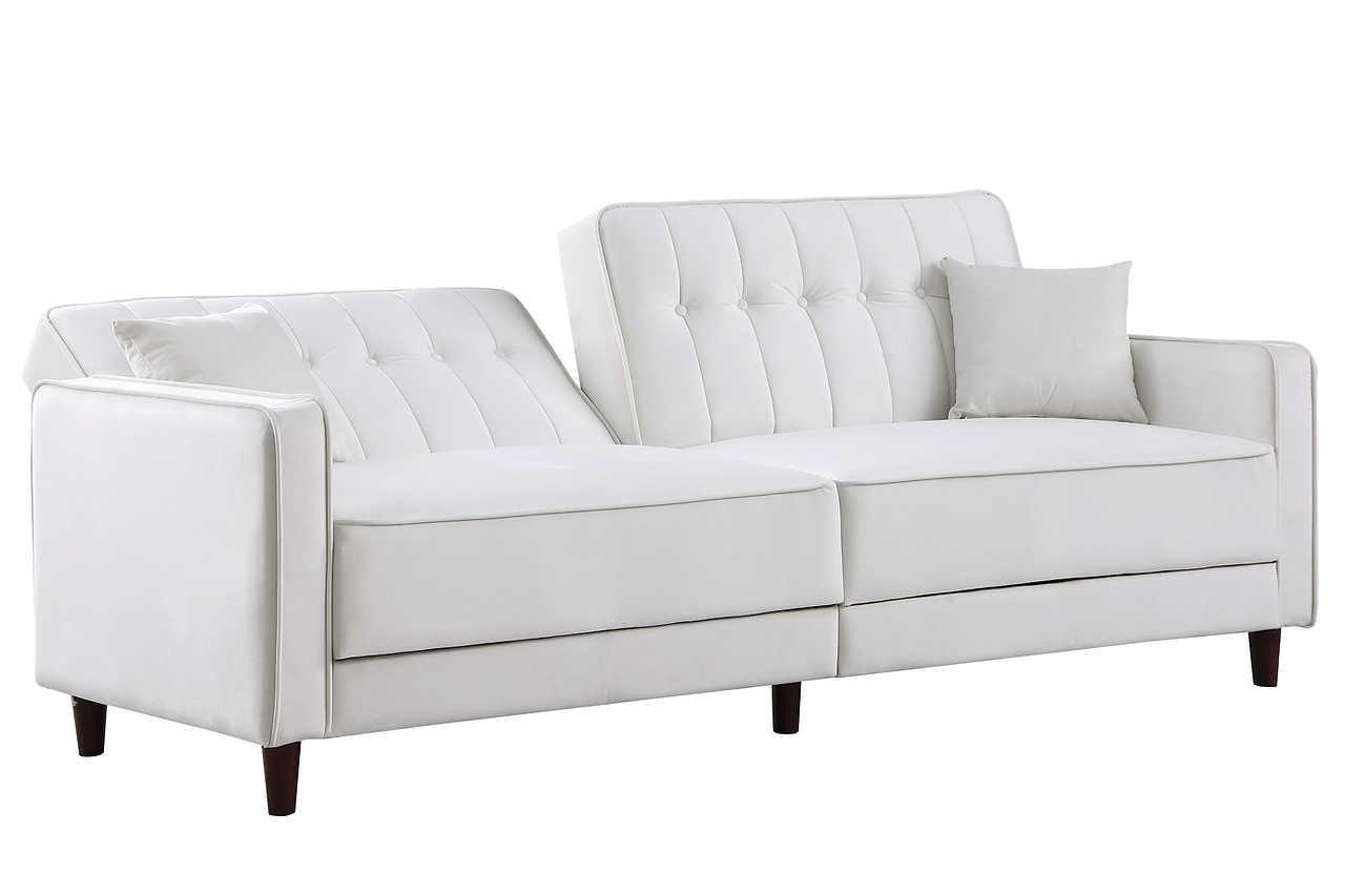 Cozy Cream Sofa Loveseat Bed