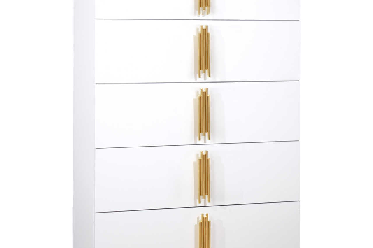 Glamor White Nightstand