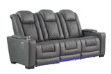 Ash Grey Microfiber 3-Piece Power Reclining Set