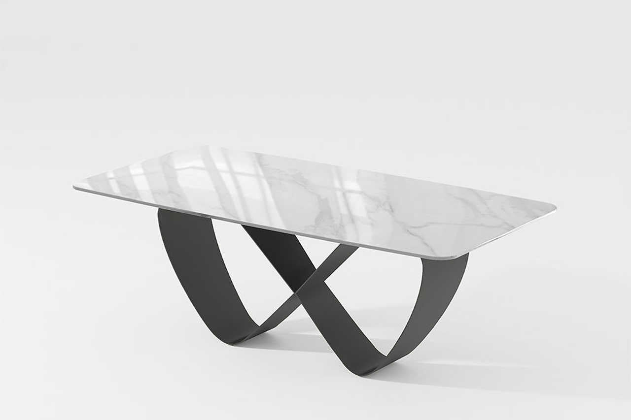 Amara Glossy White 79" Table
