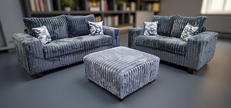 Texan Oversize Gray Living Room Set