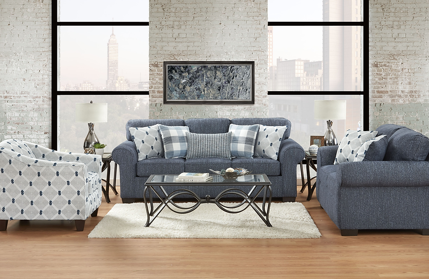 Bellhaven Indigo 2-Piece Living Room Set