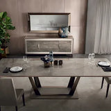 Ambra High Gloss 7-Piece Dining Set with Table and 6 Chairs view 8
