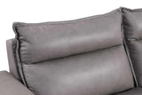 Sierra Gray Leather Reclining Sectional