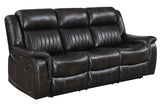 Lavon Brown Modern Wood, Engineered Wood Faux Leather Upholstered 3Pcs Livingroom Set - Ella Furniture