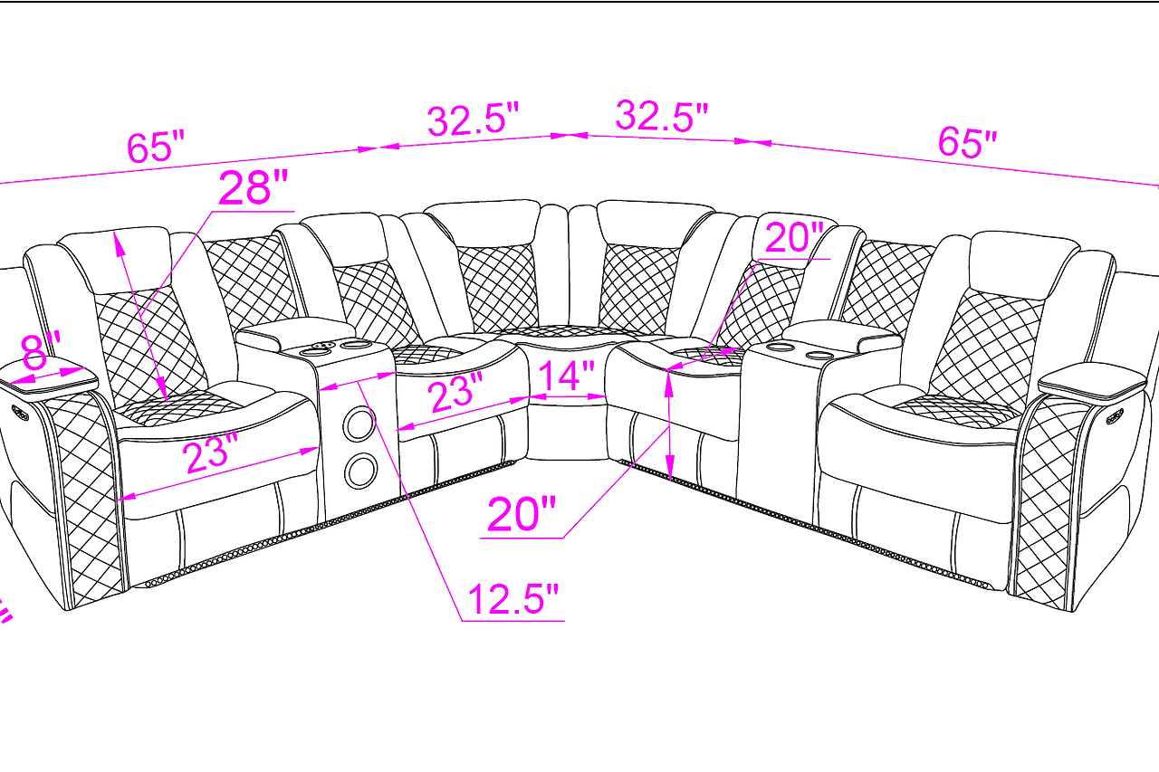 Eclipse White Air Leather Reclining Set