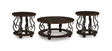 Dark Brown Coffee Table and End Table Set — product view
