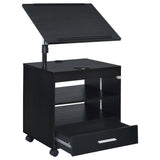 Lerma 1-Drawer Adjustable Tray Top Nightstand with Speaker Black Ash — product image 3