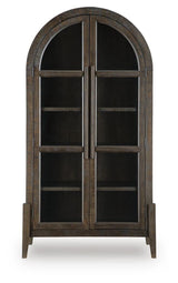 Benhall Dark Brown Accent Cabinet — front view