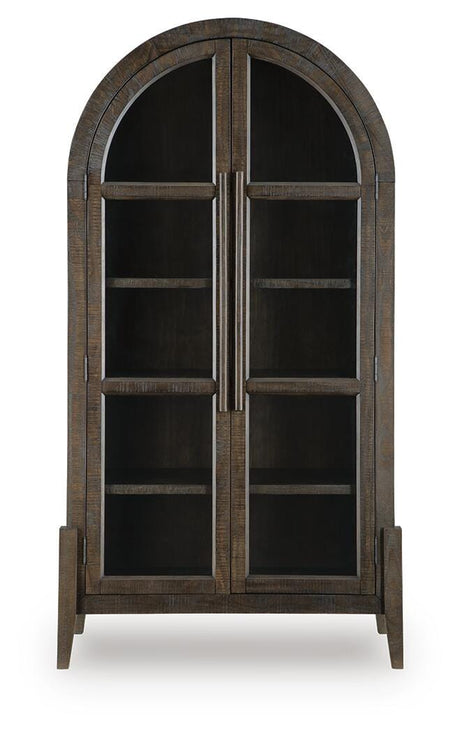 Benhall Dark Brown Accent Cabinet — front view
