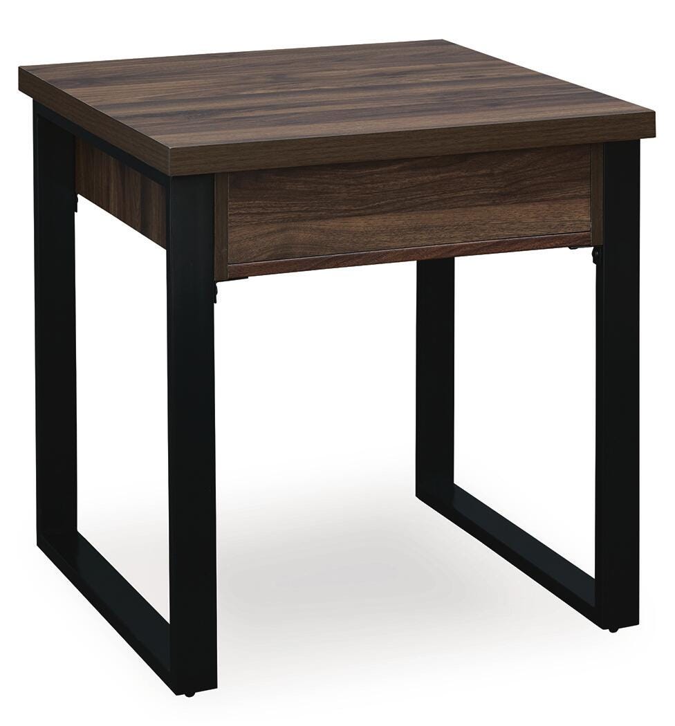 Wickman Falls Dark Brown End Table — back view