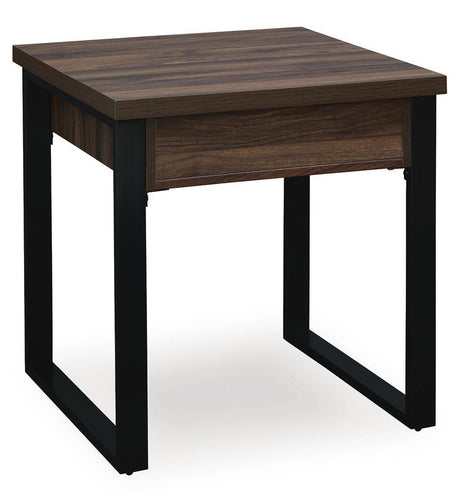 Wickman Falls Dark Brown End Table — back view