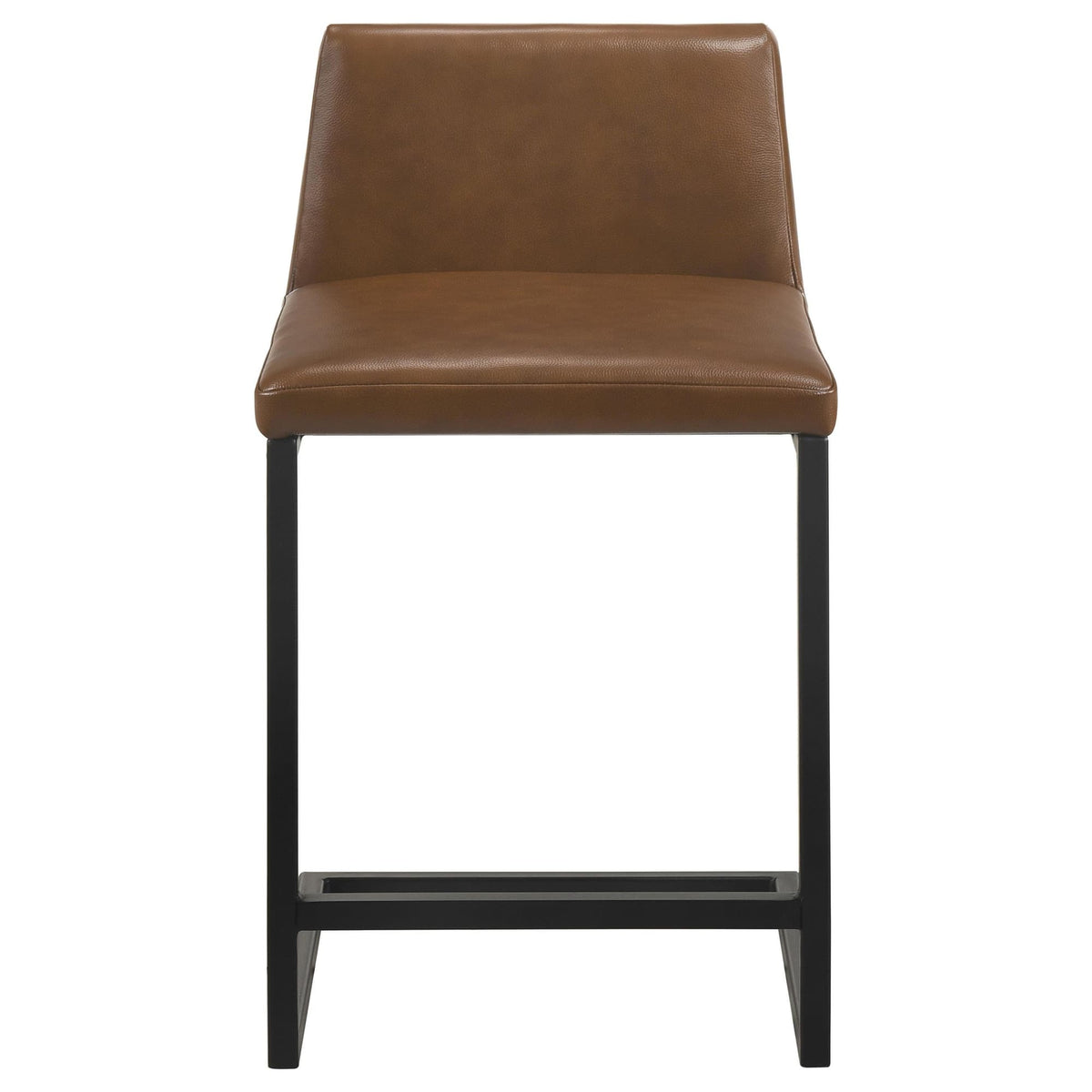 Vardon Dark Brown Genuine Leather Counter Height Chairs (Set of 2) — product image 3
