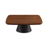 Eason 2-piece Coffee Table Set Walnut and Black 710010 - Ella Furniture