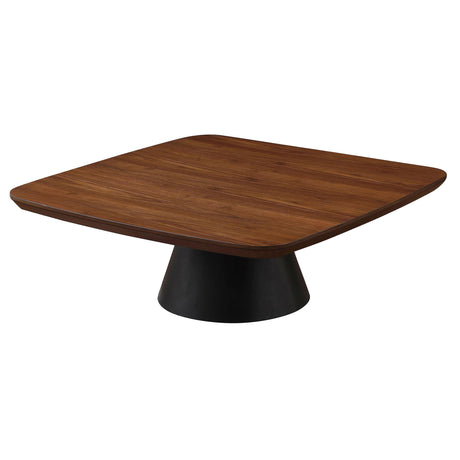 Eason 2-piece Coffee Table Set Walnut and Black 710010 - Ella Furniture