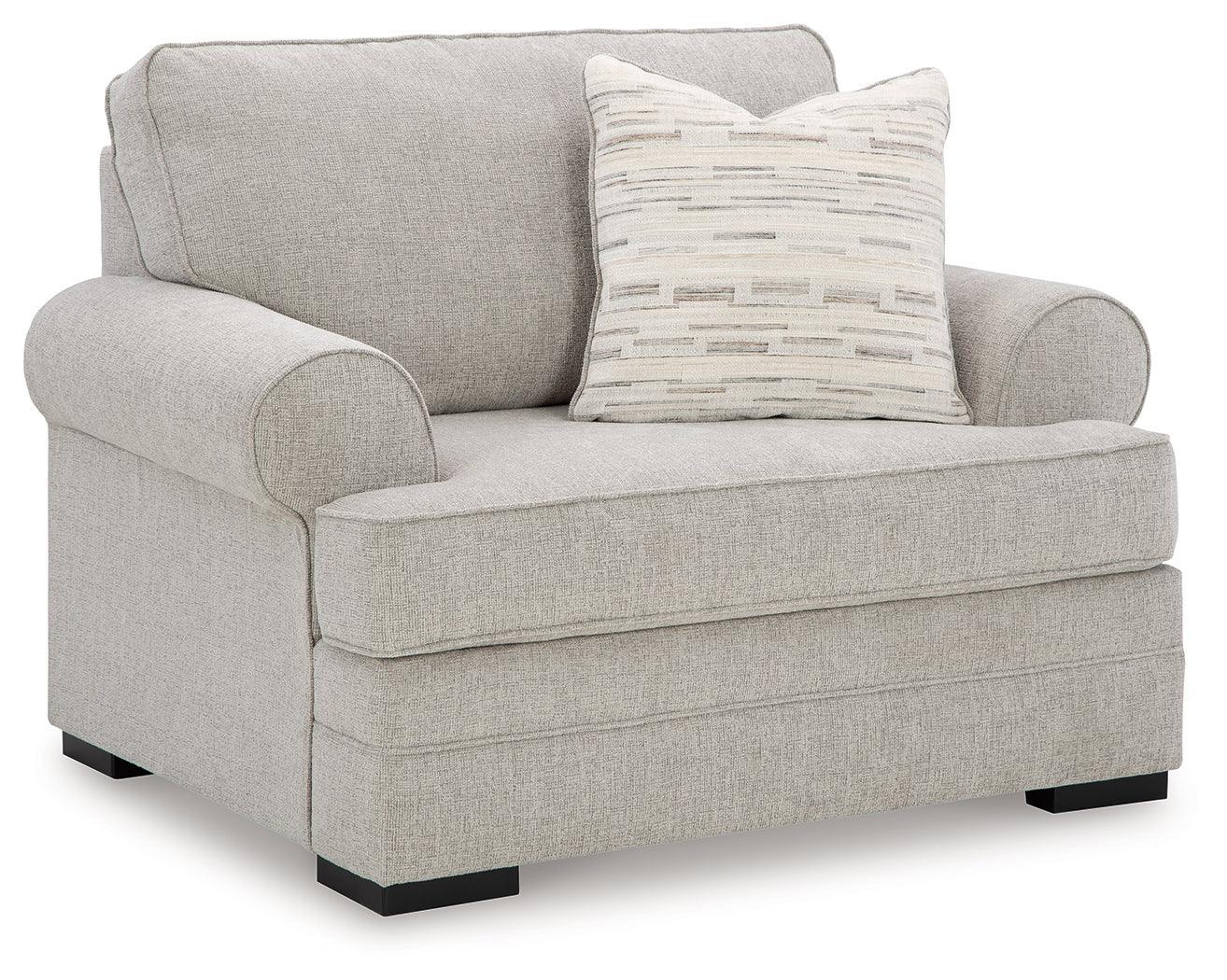 Eastonbridge Shadow Chair and Ottoman - Ella Furniture
