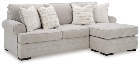 Eastonbridge Shadow Chenille Sofa Chaise - Ella Furniture