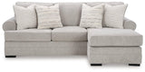 Eastonbridge Shadow Chenille Sofa Chaise - Ella Furniture