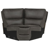 Marcell 6-Piece L-Shaped Power Reclining Sectional with Console Grey — product image 10