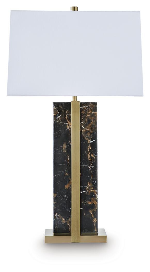 Neonish Black/Gold Finish Table Lamp — product image 2