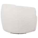 Hudson Faux Fur Swivel Accent Chair Ecru — product image 6