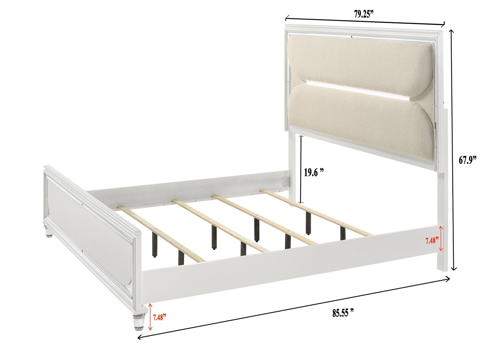 Eden White Modern Contemporary Solid Wood 5-Drawers Chest - Ella Furniture
