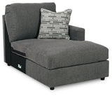 Edenfield Charcoal 3-Piece Sectional With Ottoman - Ella Furniture