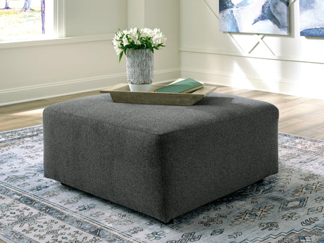 Edenfield Charcoal 3-Piece Sectional With Ottoman - Ella Furniture