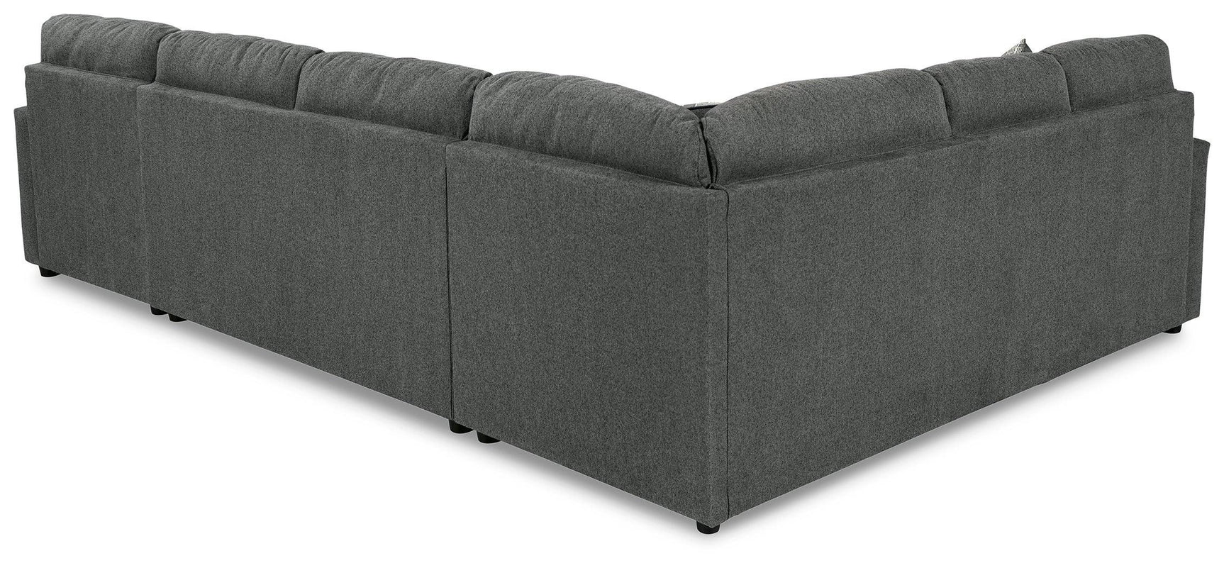 Edenfield Charcoal 3-Piece Sectional With Ottoman - Ella Furniture