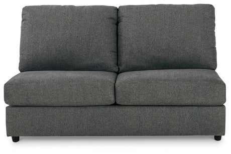 Edenfield Charcoal 3-Piece Sectional With Ottoman - Ella Furniture
