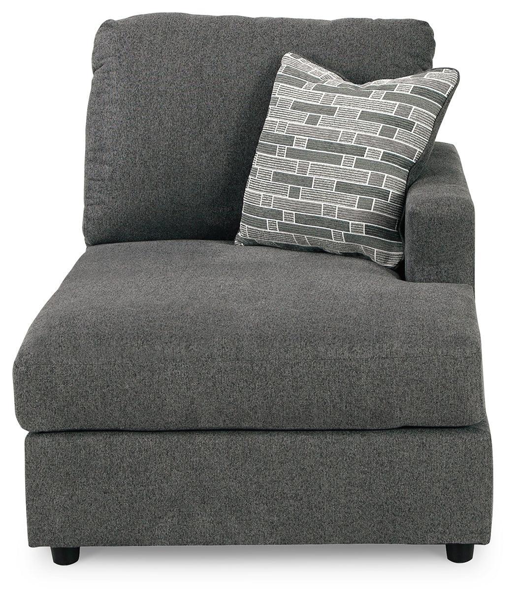 Edenfield Charcoal 3-Piece Sectional With Ottoman - Ella Furniture