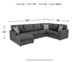 Edenfield Charcoal 3-Piece Sectional With Ottoman PKG014851 - 29003S1 | 2900308 - Ella Furniture