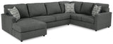 Edenfield Charcoal 3-Piece Sectional With Ottoman PKG014851 - 29003S1 | 2900308 - Ella Furniture