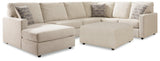 Edenfield Linen 3-Piece Sectional With Ottoman PKG014853 - 29004S1 | 2900408 - Ella Furniture