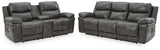 Edmar Charcoal Sofa And Loveseat - Ella Furniture