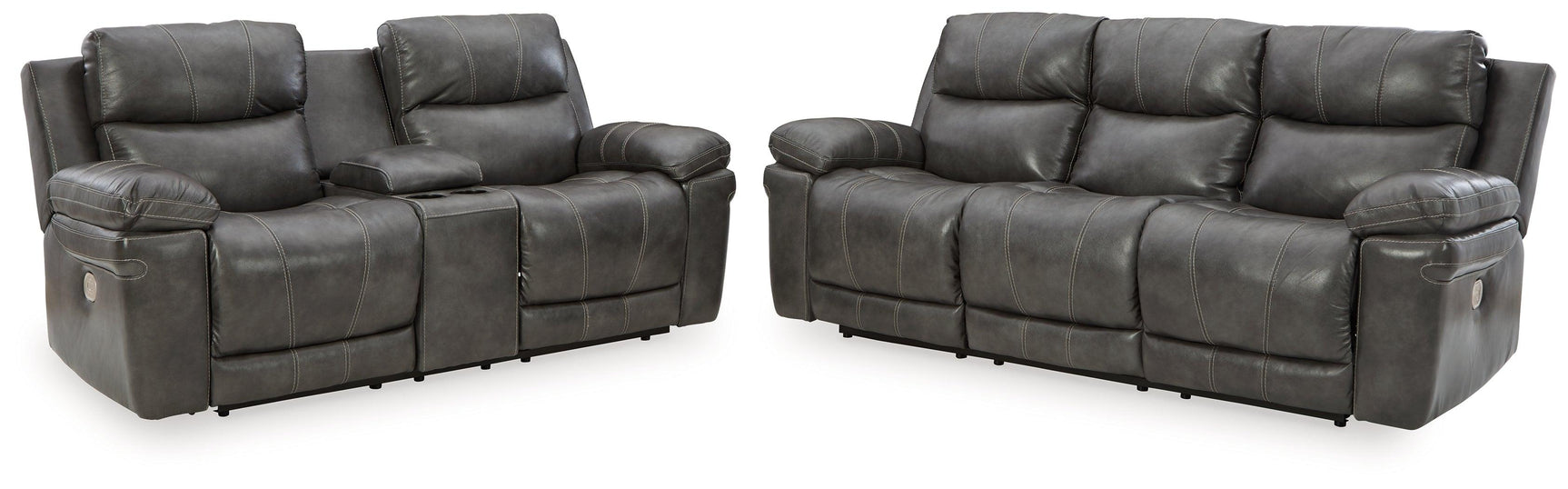 Edmar Charcoal Sofa And Loveseat - Ella Furniture