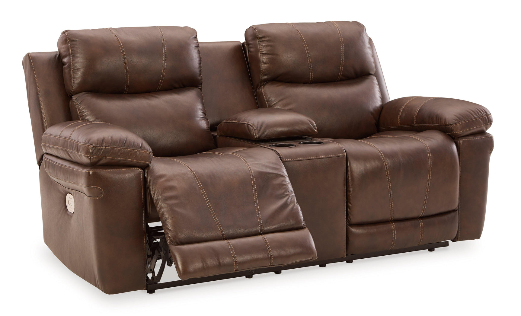 Edmar Chocolate Sofa, Loveseat And Recliner - Ella Furniture