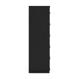 Kozmour Black/Brown Chest of Drawers — side view