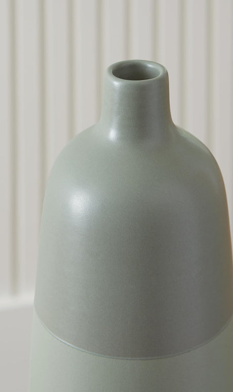 Peerland Sage Green Ceramic Vase — detail view