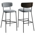 Elison Pub Height Bar Stool Grey (Set of 2) 182647 - Ella Furniture