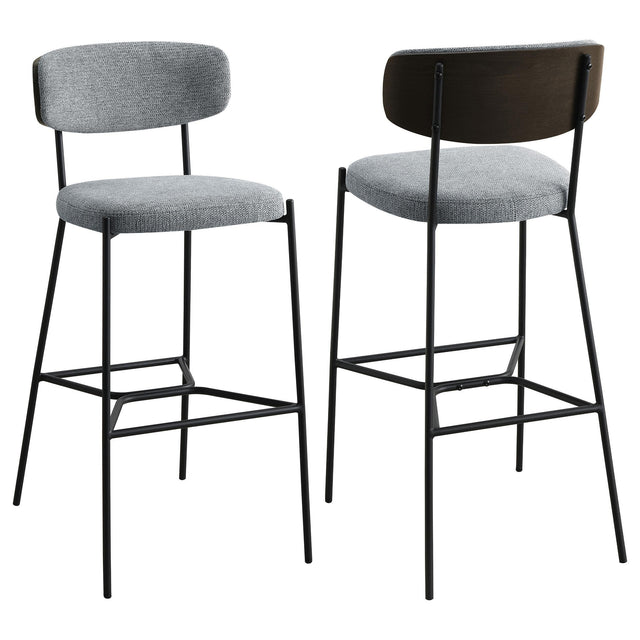 Elison Pub Height Bar Stool Grey (Set of 2) 182647 - Ella Furniture